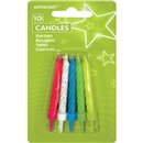 Lumanari pentru tort multicolore cu sclipici, Amscan INT17089-99, Set 10 buc