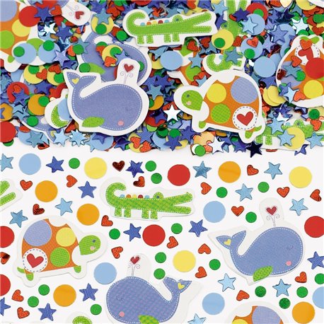 Confetti Baby Blue Blue pentru botez, Amscan 361117