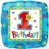 Balon folie 45cm 1st Birthday Boy, Amscan 119290-01, 1 buc
