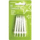 Lumanari sidef albe, 10 buc, Amscan 17089/08