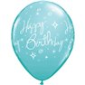 Baloane latex 11''/28 cm Happy Birthday, Qualatex 19166