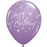 Baloane latex 11''/28 cm Happy Birthday, Qualatex 19166