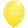 Baloane latex 11''/28 cm Happy Birthday, Qualatex 19166