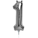 Balon Folie Cifra 1 Argintiu - 41cm, NorthStar Balloons NB00433