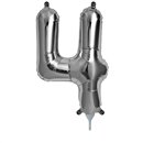 Baloane Folie cu Cifre 0-9 Silver - 16"/41cm, Northstar Balloons, 1 buc