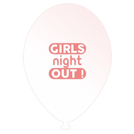Baloane latex albe pentru burlacite - Girls Night Out, Radar GI.GNO.WSOMON