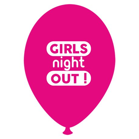 Baloane latex fuchsia pentru burlacite - Girls Night Out, Radar GI.GNO.F