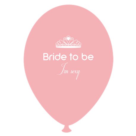 Baloane latex roz pentru burlacite - Bride to Be I'm Sexy, Radar GI.BTBIS.PINK
