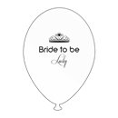Baloane latex albe pentru burlacite - Bride to Be Lucky, Radar GI.BTBL.WBK
