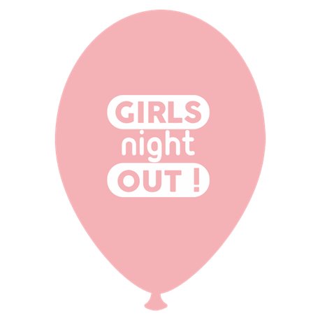 Baloane latex roz pentru burlacite - Girls Night Out, Radar GI.GNO.PINK