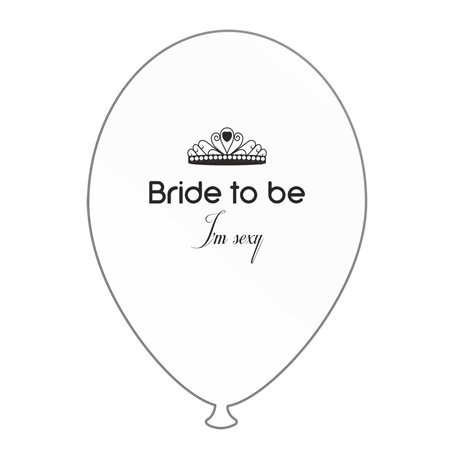Baloane latex abe pentru burlacite - Bride to Be I'm Sexy, Radar GI.BTBIS.WBK