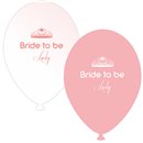 Baloane latex asortate pentru burlacite - Bride to Be Lucky, Radar GI.BTBL.PINK/WH