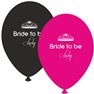 Baloane latex asortate pentru burlacite - Bride to Be Lucky, Radar GI.BTBL.BK/FUCHSIA