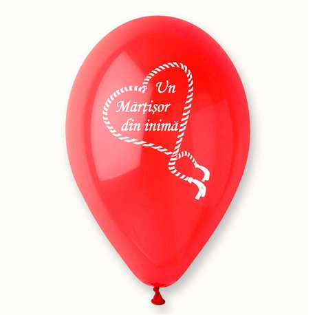 Baloane latex 10"/26cm inscriptionate "Martisor", Radar GI90.MARTISOR