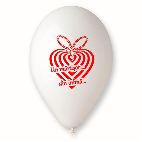 Baloane latex 10"/26cm inscriptionate "Martisor", Radar GI90.MARTISOR