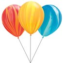 Buchet din baloane latex SuperAgate asortate cu heliu, Qualatex BB.Q91544