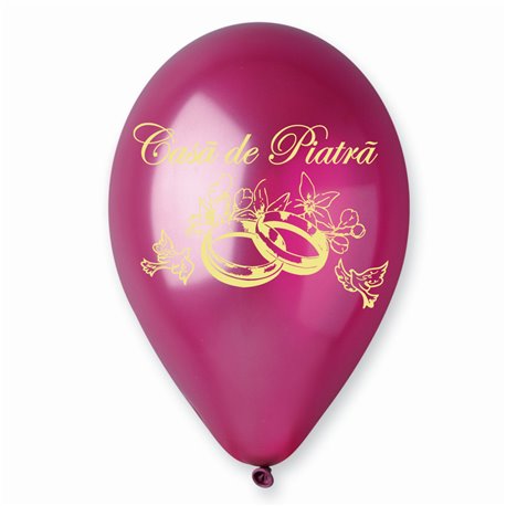 Baloane latex sidefate 10"/26cm inscriptionate "Casa de Piatra", Radar GMI90.CP