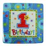 Farfurii carton 1st Birthday pentru petrecere - 26cm, Amscan 599292, Set  8 buc