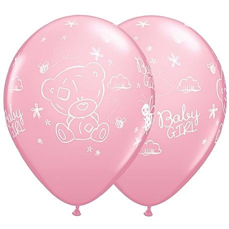 Baloane Latex 28 cm Roz Me to You Baby Girl, Qualatex 45369, Set 25 buc