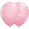 Baloane Latex 28 cm Roz Me to You Baby Girl, Qualatex 45369, Set 25 buc