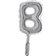 Balon micro folie litera B argintie - 18cm, Radar 07219