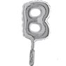 Balon Micro Folie litera B argintie - 18cm, Radar GB07219S