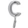 Balon micro folie litera C argintie - 18cm, Radar 07229