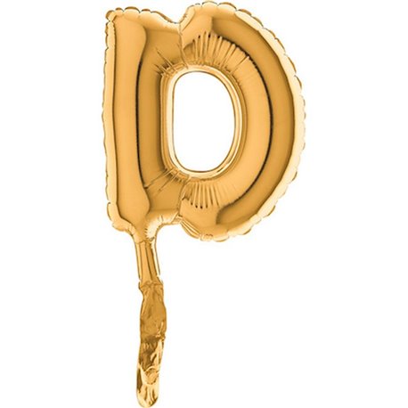 Balon Micro Folie litera D aurie - 18cm, Radar GB07232G