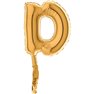 Balon Micro Folie litera D aurie - 18cm, Radar GB07232G