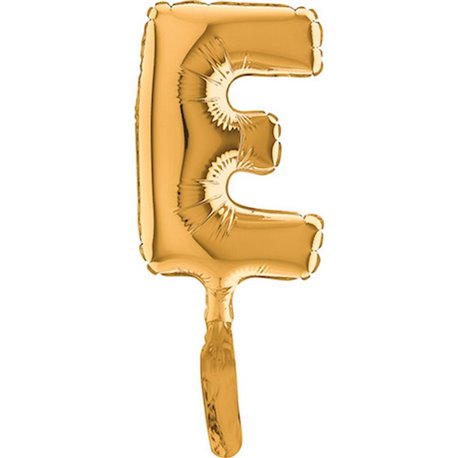 Balon Micro Folie litera E aurie - 18cm, Radar GB07242G
