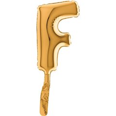 Balon micro folie litera F aurie - 18cm, Radar 07252