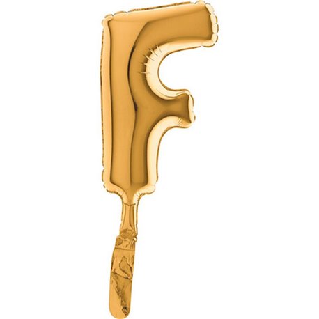 Balon Micro Folie litera F aurie - 18cm, Radar GB07252G