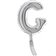 Balon micro folie litera G argintie - 18cm, Radar 07269