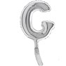 Balon Micro Folie litera G argintie - 18cm, Radar GB07269S