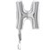 Balon micro folie litera H argintie - 18cm, Radar 07279