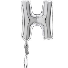 Balon micro folie litera H argintie - 18cm, Radar 07279