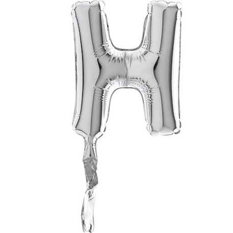 Balon Micro Folie litera H argintie - 18cm, Radar GB07279S