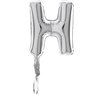 Balon Micro Folie litera H argintie - 18cm, Radar GB07279S