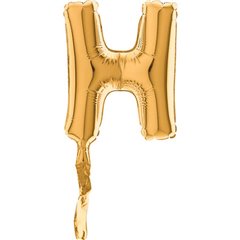Balon micro folie litera H aurie - 18cm, Radar 07272