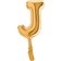 Balon micro folie litera J aurie - 18cm, Radar 07292