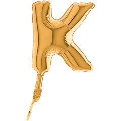 Balon micro folie litera K aurie - 18cm, Radar 07302