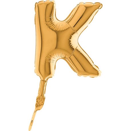 Balon Micro Folie litera K aurie - 18cm, Radar GB07302G