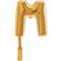 Balon micro folie litera M aurie - 18cm, Radar 07322