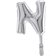 Balon micro folie litera N argintie - 18cm, Radar 07339