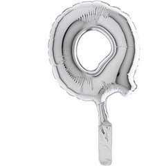 Balon Micro Folie litera Q argintie - 18cm, Radar GB07369S
