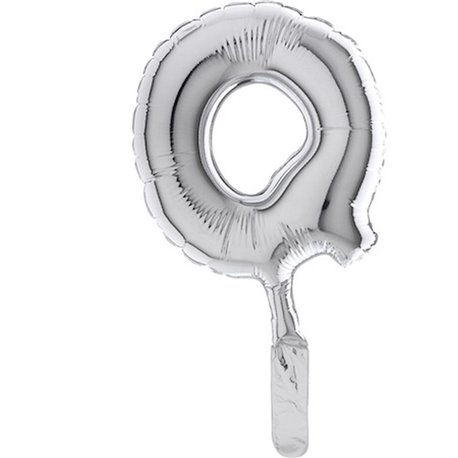 Balon Micro Folie litera Q argintie - 18cm, Radar GB07369S