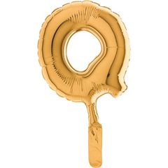 Balon micro folie litera Q aurie - 18cm, Radar 07362