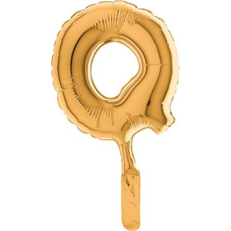 Balon Micro Folie litera Q aurie - 18cm, Radar GB07362G