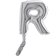 Balon micro folie litera R argintie - 18cm, Radar 07379