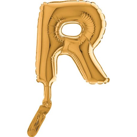 Balon Micro Folie litera R aurie - 18cm, Radar GB07372G
